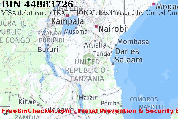 44883726 VISA debit Tanzania TZ बिन सूची