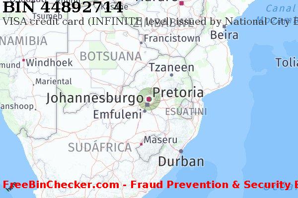 44892714 VISA credit South Africa ZA Lista de BIN