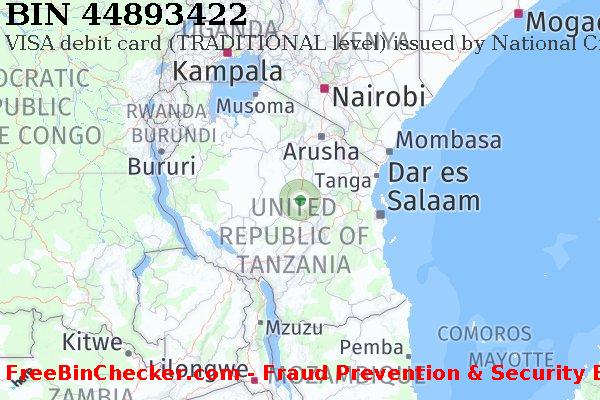 44893422 VISA debit Tanzania TZ BIN List