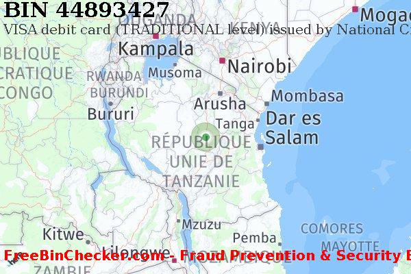 44893427 VISA debit Tanzania TZ BIN Liste 