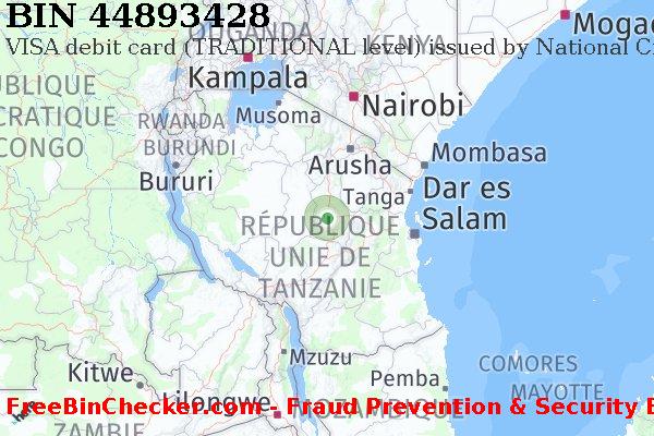 44893428 VISA debit Tanzania TZ BIN Liste 