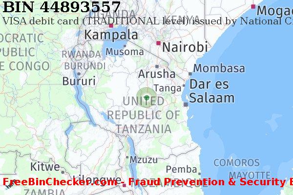 44893557 VISA debit Tanzania TZ BIN List