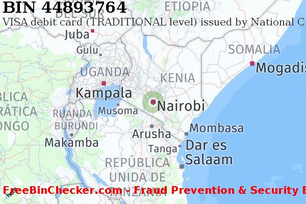 44893764 VISA debit Kenya KE Lista de BIN