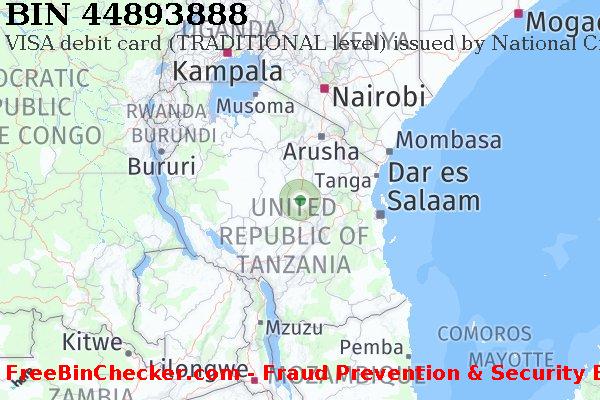 44893888 VISA debit Tanzania TZ BIN List