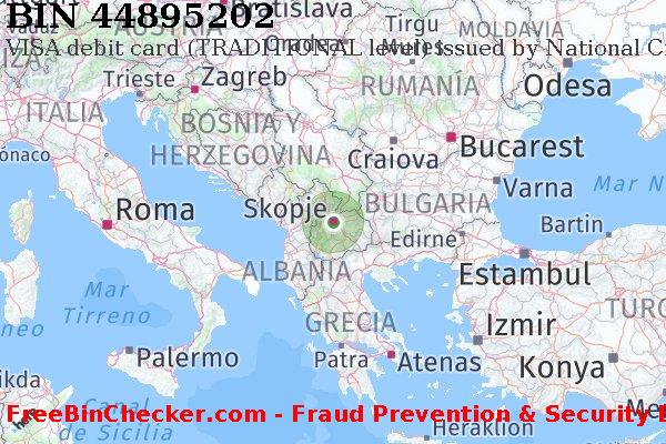 44895202 VISA debit Macedonia MK Lista de BIN