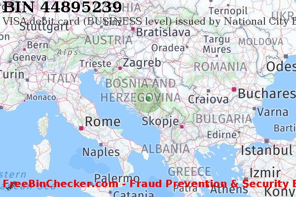 44895239 VISA debit Bosnia and Herzegovina BA BIN List