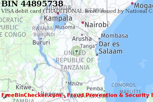44895738 VISA debit Tanzania TZ बिन सूची
