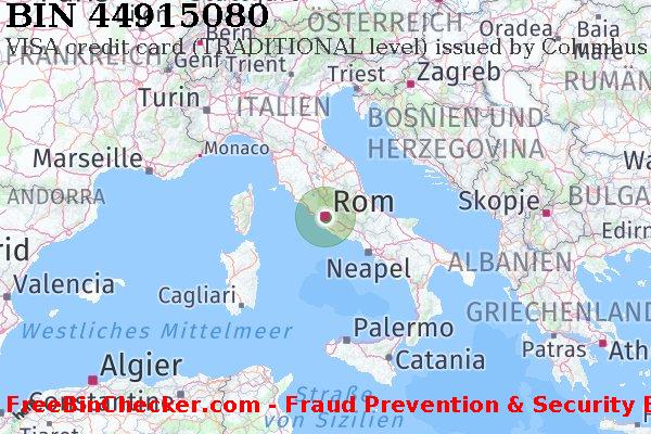 44915080 VISA credit Italy IT BIN-Liste