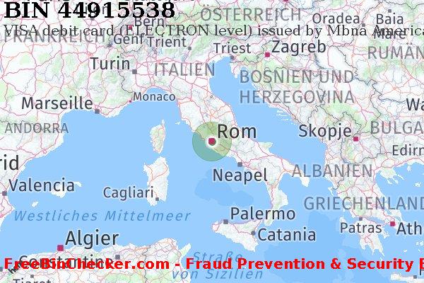 44915538 VISA debit Italy IT BIN-Liste