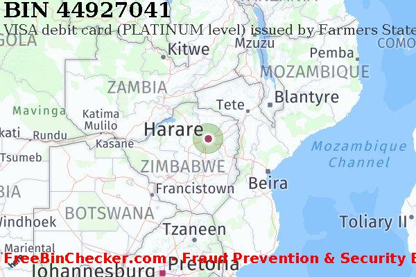 44927041 VISA debit Zimbabwe ZW बिन सूची