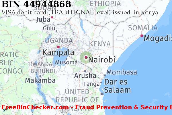 44944868 VISA debit Kenya KE BIN Lijst