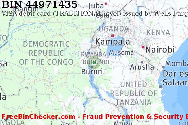 44971435 VISA debit Burundi BI बिन सूची