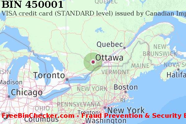 450001 VISA credit Canada CA BIN 목록