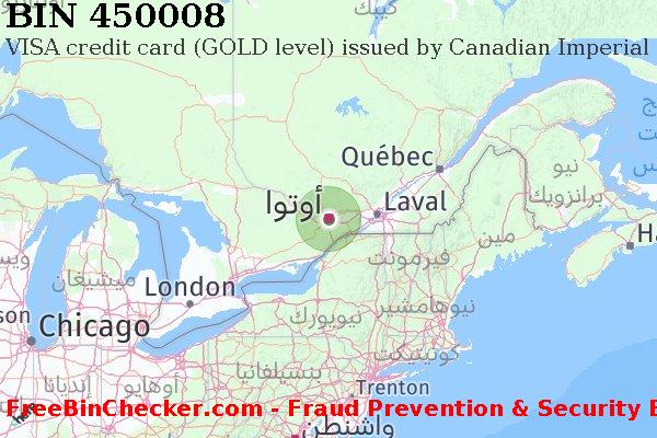 450008 VISA credit Canada CA قائمة BIN