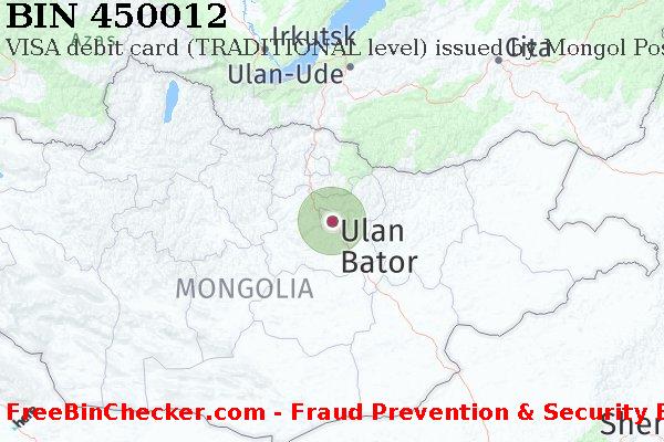 450012 VISA debit Mongolia MN Lista BIN