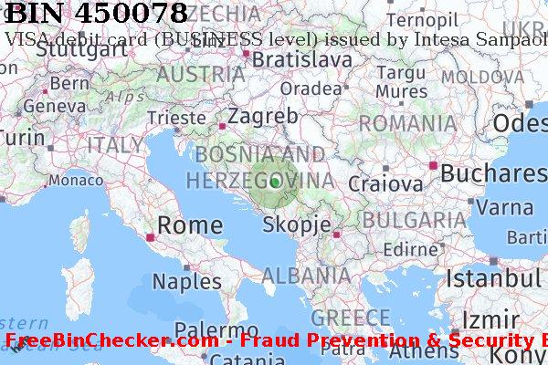 450078 VISA debit Bosnia and Herzegovina BA BIN Lijst