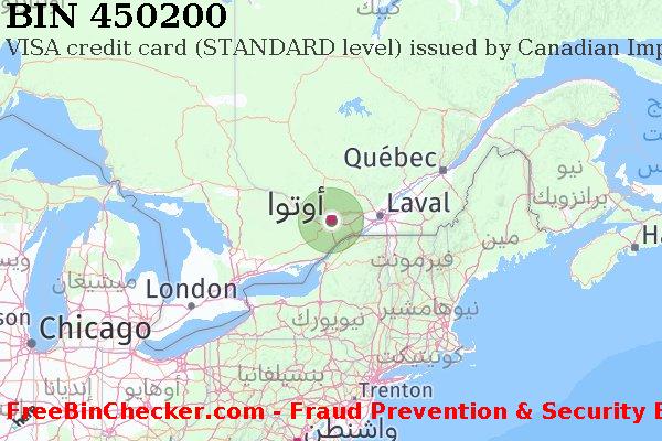 450200 VISA credit Canada CA قائمة BIN