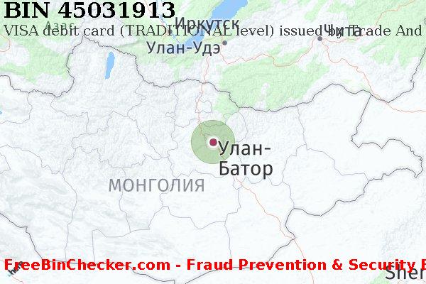 45031913 VISA debit Mongolia MN Список БИН