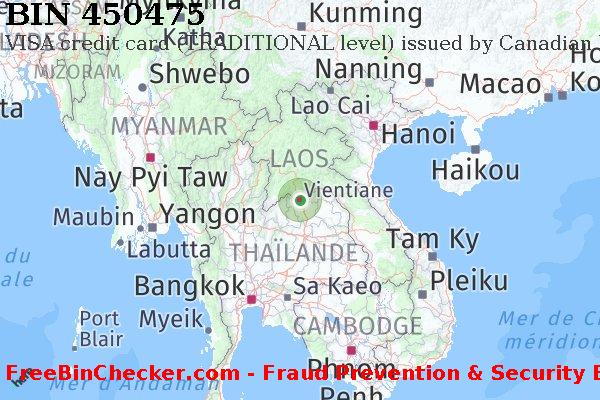 450475 VISA credit Lao People's Democratic Republic LA BIN Liste 