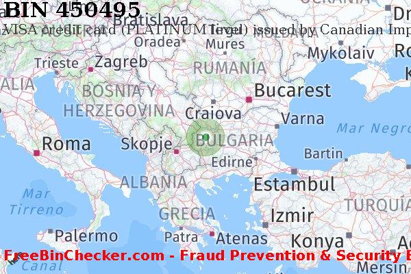 450495 VISA credit Bulgaria BG Lista de BIN