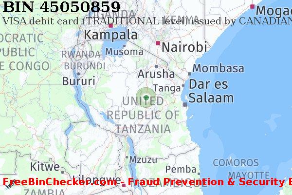 45050859 VISA debit Tanzania TZ BIN Lijst