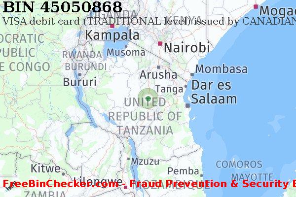 45050868 VISA debit Tanzania TZ BIN List
