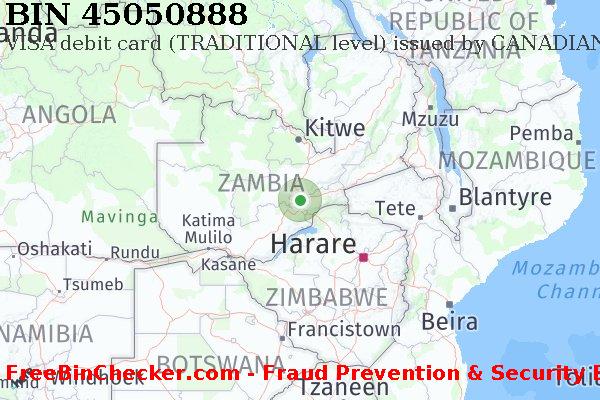 45050888 VISA debit Zambia ZM बिन सूची