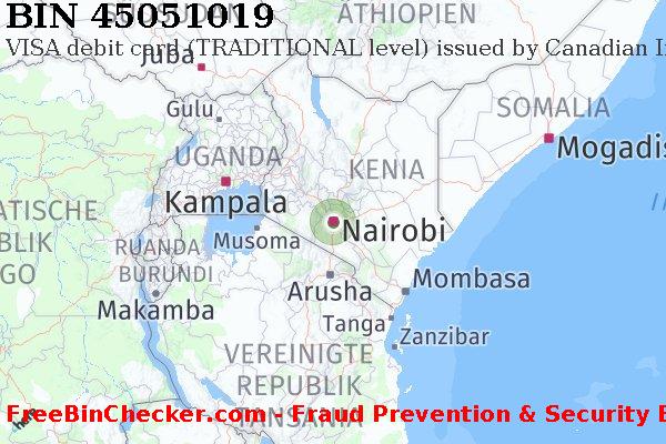 45051019 VISA debit Kenya KE BIN-Liste
