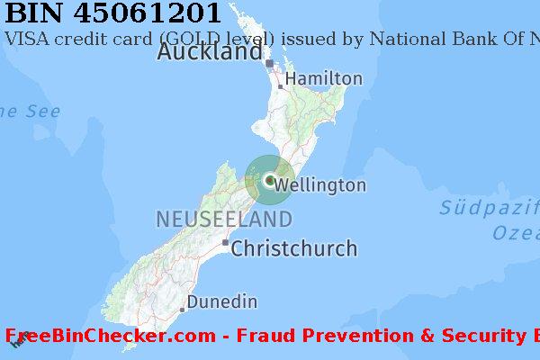 45061201 VISA credit New Zealand NZ BIN-Liste