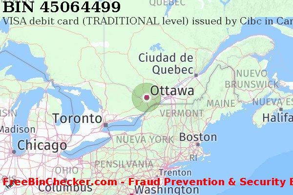 45064499 VISA debit Canada CA Lista de BIN