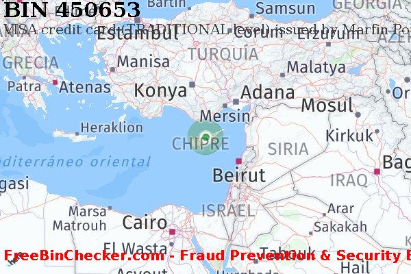 450653 VISA credit Cyprus CY Lista de BIN