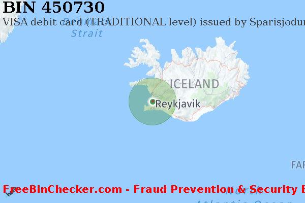 450730 VISA debit Iceland IS BIN List