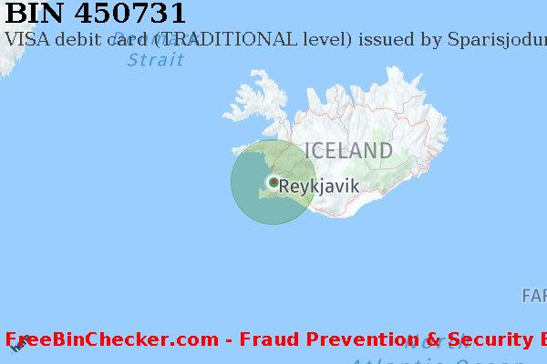 450731 VISA debit Iceland IS BIN List