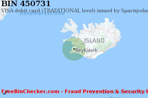 450731 VISA debit Iceland IS BIN-Liste