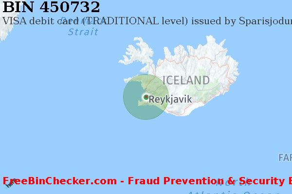 450732 VISA debit Iceland IS BIN Lijst