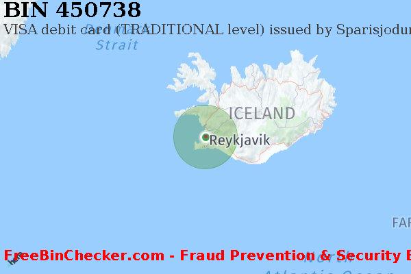 450738 VISA debit Iceland IS Lista de BIN