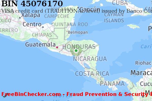 45076170 VISA credit Honduras HN BIN List