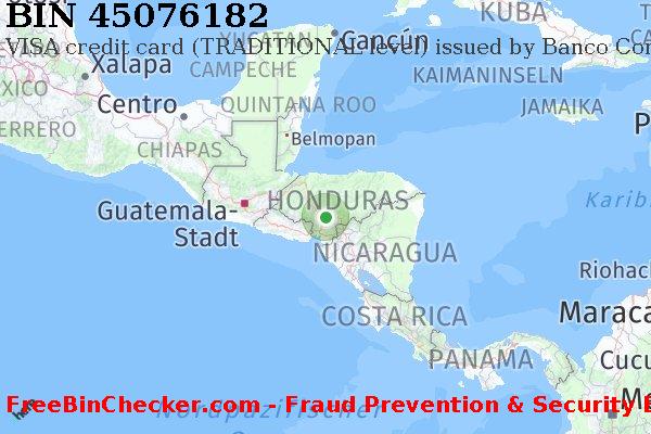 45076182 VISA credit Honduras HN BIN-Liste
