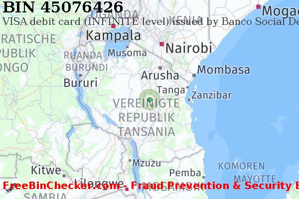 45076426 VISA debit Tanzania TZ BIN-Liste
