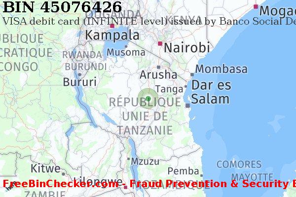 45076426 VISA debit Tanzania TZ BIN Liste 