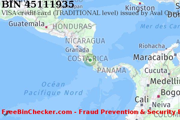 45111935 VISA credit Costa Rica CR BIN Liste 
