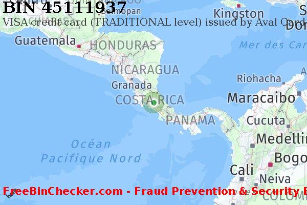 45111937 VISA credit Costa Rica CR BIN Liste 