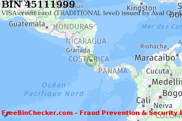 45111999 VISA credit Costa Rica CR BIN Liste 