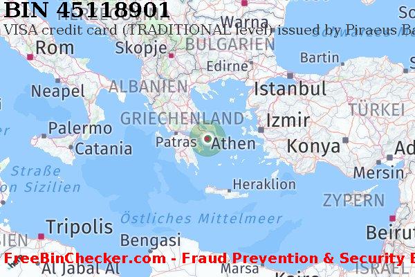 45118901 VISA credit Greece GR BIN-Liste