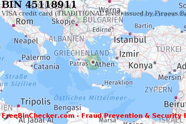 45118911 VISA credit Greece GR BIN-Liste
