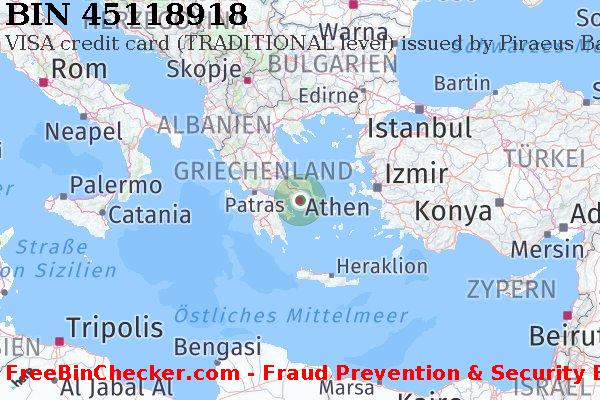 45118918 VISA credit Greece GR BIN-Liste