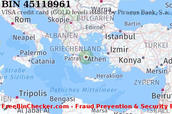 45118961 VISA credit Greece GR BIN-Liste