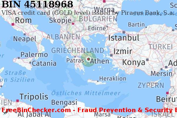 45118968 VISA credit Greece GR BIN-Liste
