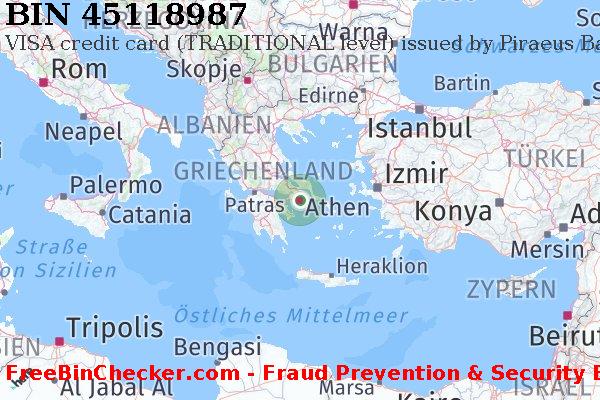 45118987 VISA credit Greece GR BIN-Liste