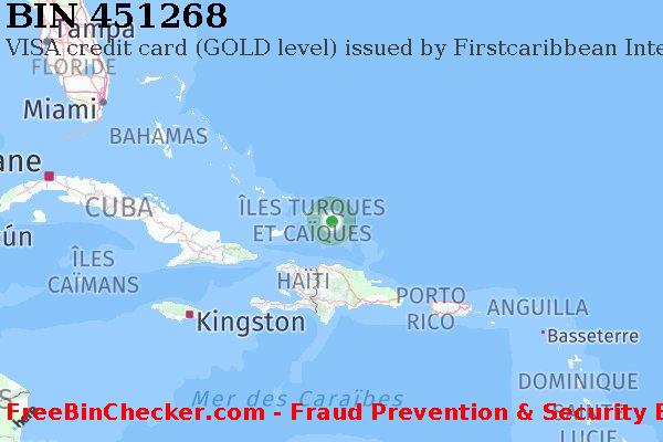 451268 VISA credit Turks and Caicos Islands TC BIN Liste 
